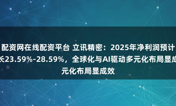 配资网在线配资平台 立讯精密：2025年净利润预计增长23.59%-28.59%，全球化与AI驱动多元化布局显成效